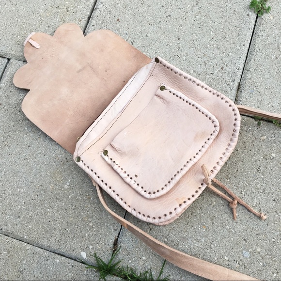 Handmade Genuine Leather Moroccan Satchel Bag - Picture 5 of 5